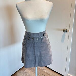 Corduroy Button-Detail Women's Skirt